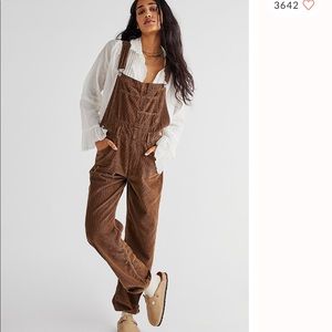 Free people ziggy cord overalls